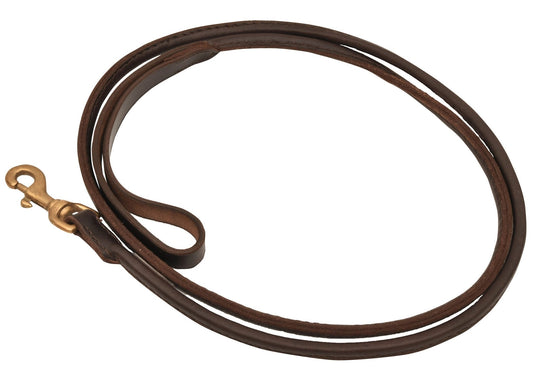 Chestnut Rolled Leather Dog Leash